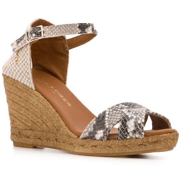 Kurt Geiger Women's Leona Wedge Espadrille Sandals - Grey 8M - Picture 7 of 11